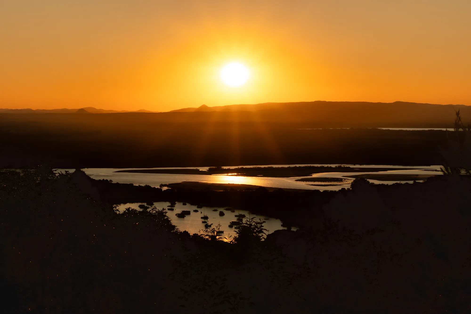 Couchant sur la Noosa, Laguna Lookout — tirage photographique